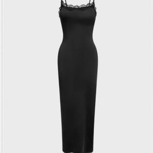 Black Y2K Long Tight Fit Dress size M